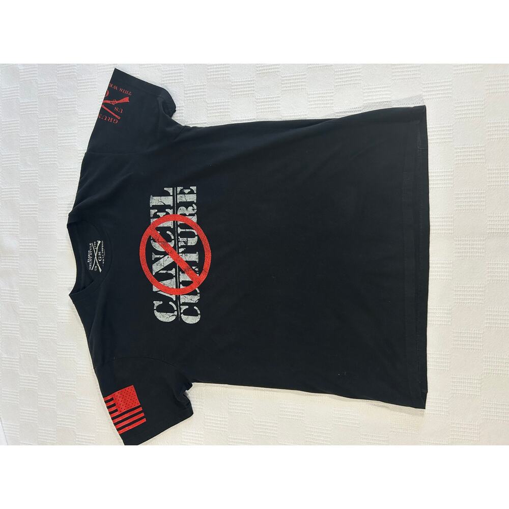 Grunt Style Womens XL Shirt No Cancel Culture Black 100% Cotton - Picture 8 of 8